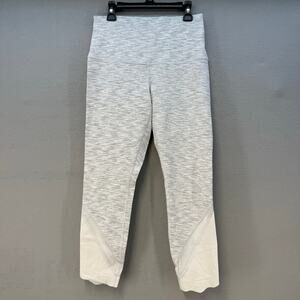 Lululemon Wonder Under Hi-Rise 7/8 Legging Women's 8 Medium White and Gray EUC